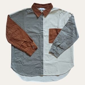 ACOA Corduroy Button Down Shirt Jacket